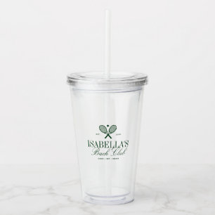 Vintage Elegant Country Club Bachelorette Custom Acrylic Tumbler