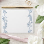 Vintage Elegant Dusty Blue Floral Wedding Invite Envelope<br><div class="desc">Vintage Elegant Dusty Blue Floral Wedding Invite envelope

See matching collection in Niche and Nest Store</div>