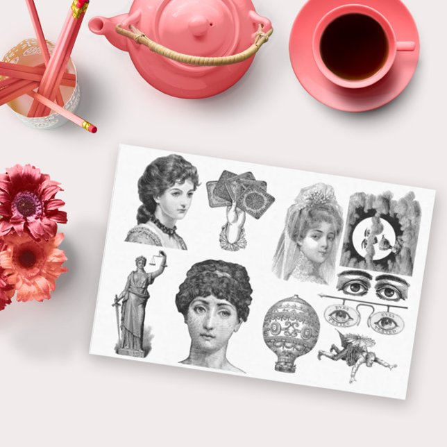 Vintage Elegant Elegance Decoupage Collage Tissue  Tissue Paper (Creator Uploaded)
