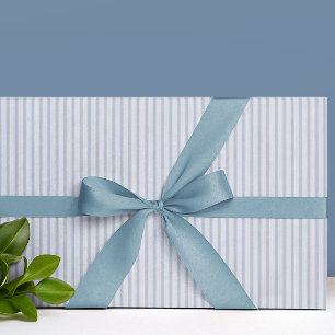 Vintage Elegant Faded Blue Stripe All Occasion  Wrapping Paper