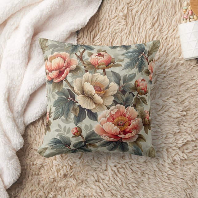 Vintage elegant floral cushion (Blanket)