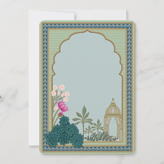 Vintage Elegant Floral Garden Arch invitation  (Front)