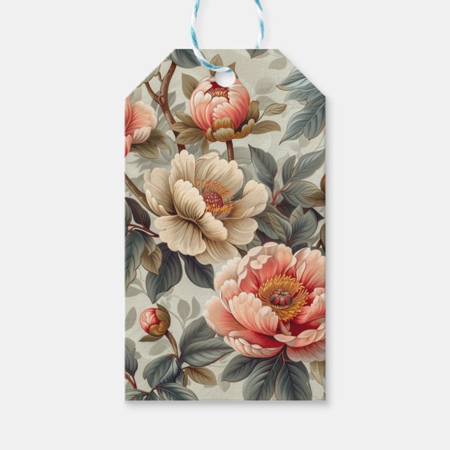 Vintage elegant floral gift tags (Front)