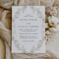 Vintage Elegant Floral Wreath Wedding