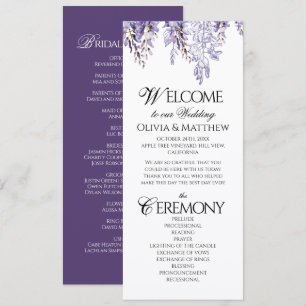 Vintage Elegant Florals Regency Wedding Program Programme