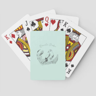 Vintage Elegant Garden - Minimal BNW Bird&Flower Playing Cards