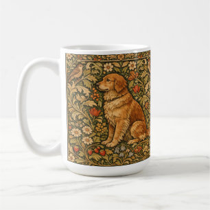 Vintage elegant Golden Retriever boho painting Coffee Mug