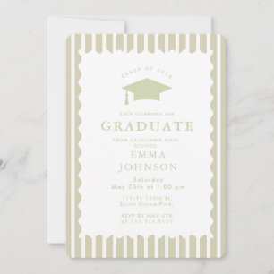Vintage Elegant Graduation Party Invitation