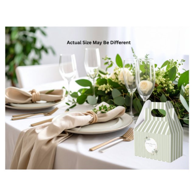 Vintage & Elegant Green Gold Micro Wedding  Favour Box (Creator Uploaded)