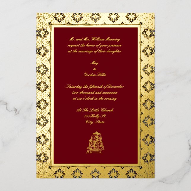 Vintage Elegant Indian 17th Century Border Wedding (Front)