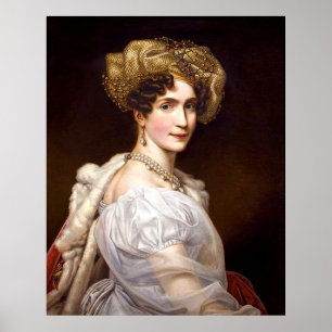 Vintage Elegant Lady In White Pearls Poster