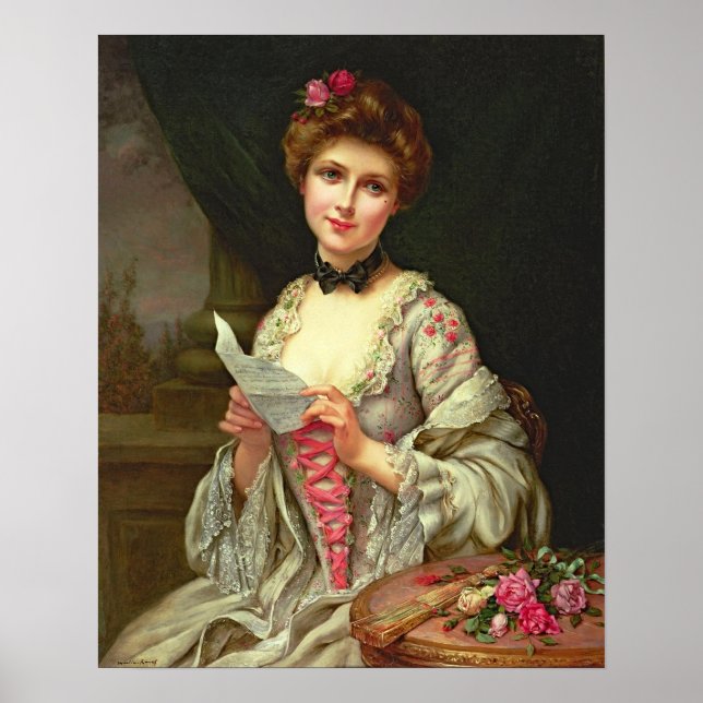 Vintage Elegant Lady With Roses_GA - Poster (Front)