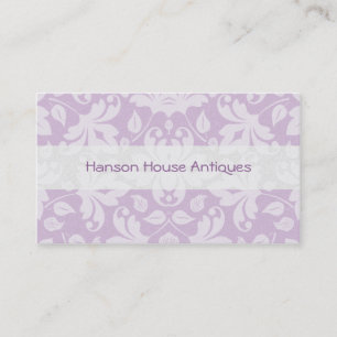 Vintage Elegant Lavender Damask Business Card