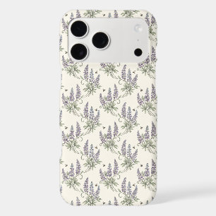 Vintage Elegant Lupine & Bees Botanical Pattern –