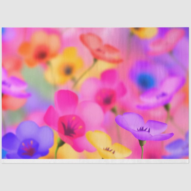 Vintage Elegant Modern Floral Tissue Paper (Front)