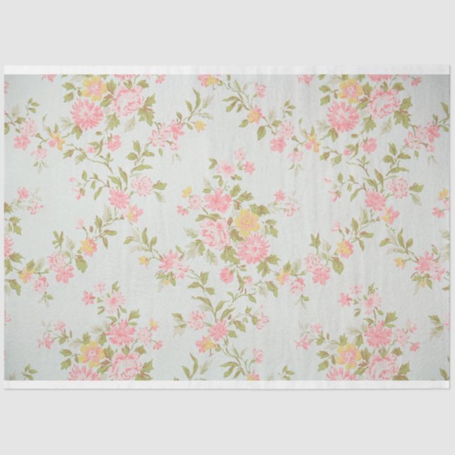 Vintage Elegant Modern Floral Tissue Paper (Front)