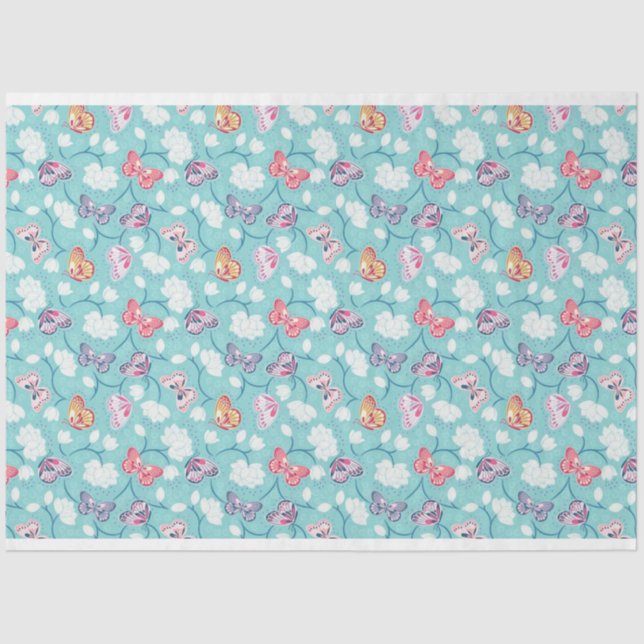 Vintage Elegant Modern Floral Tissue Paper (Front)