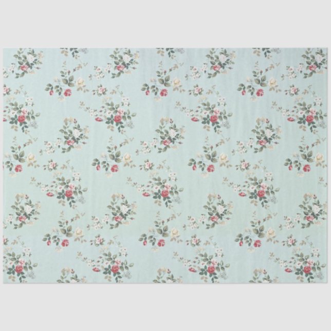 Vintage Elegant Modern Floral Tissue Paper (Front)