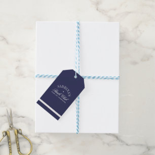 Vintage Elegant Navy Bach Club Bachelorette Gift Tags