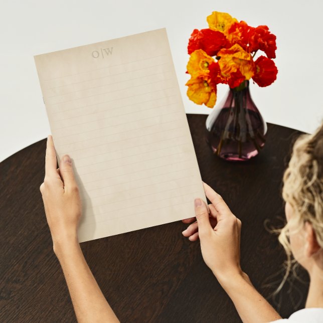 Vintage Elegant Old Paper Initial Lined Letter (Creator Uploaded)