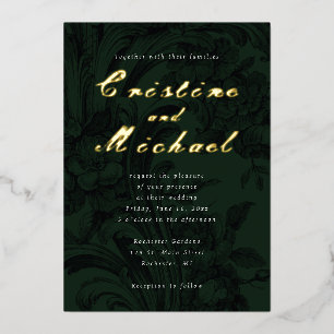 Vintage elegant ornamental flowers wedding