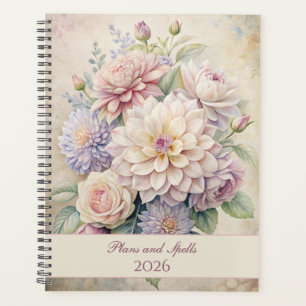 Vintage Elegant Pastel Flowers  Planner