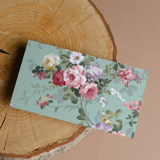 Vintage Elegant Pink Red Roses Pattern