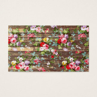 Vintage Elegant Pink Roses Brown Wood Photo Print