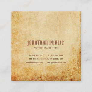Vintage Elegant Professional Premium Thick Luxe Square Business Card