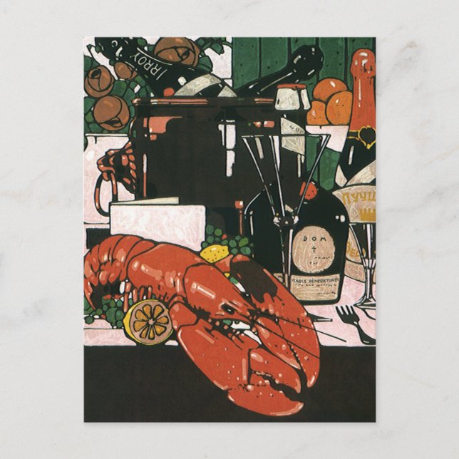 Vintage Elegant Restaurant Soft Opening Invitation Postcard (Front)