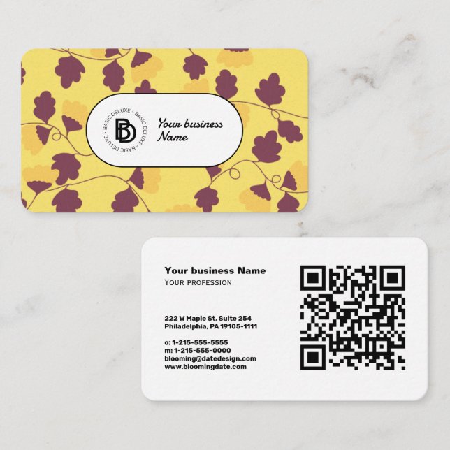 Vintage Elegant Retro – Modern  Business Card (Front/Back)