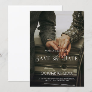 Vintage elegant romance photo wedding engagement save the date
