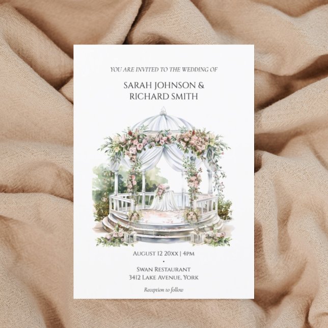 Vintage elegant romantic wedding invitation  (Creator Uploaded)