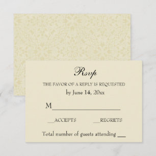 Vintage Elegant RSVP Ecru Lace