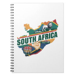 Vintage Elegant South Africa Travel Souvenir Notebook