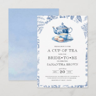 Vintage Elegant Tea Party Bridal Shower  Invitation