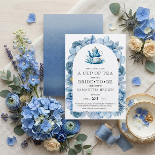 Vintage Elegant Tea Party Bridal Shower Invitation