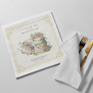 Vintage Elegant Tea Party Bridal Shower Napkin
