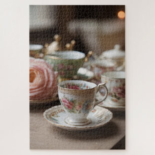 Vintage Elegant Teacup Jigsaw Puzzle
