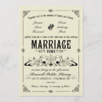 Vintage Elegant Wedding Invitation