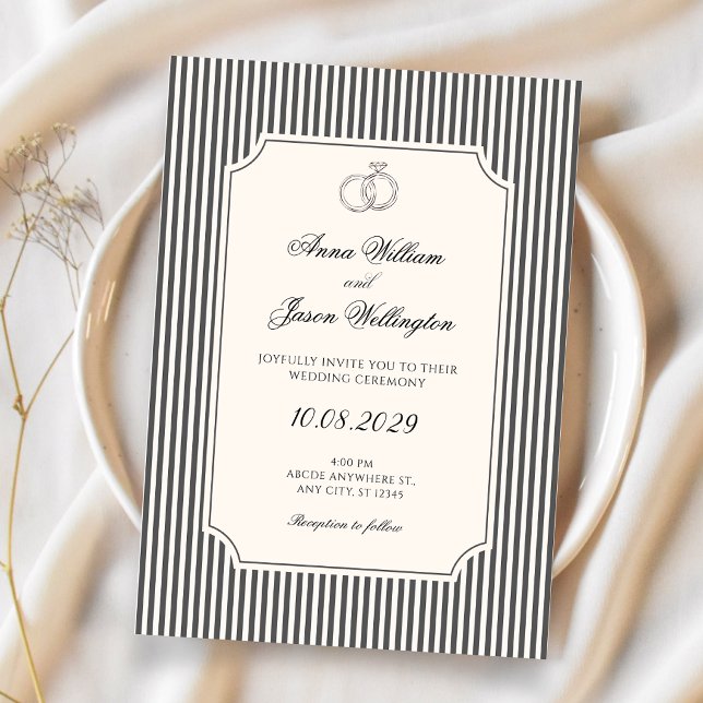 Vintage elegant wedding invitation (Creator Uploaded)
