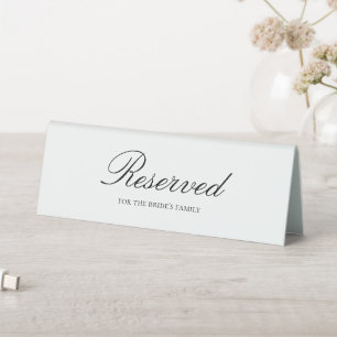 Vintage Elegant Wedding Reserved Table Tent Sign