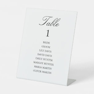 Vintage Elegant Wedding Table Number Pedestal Sign