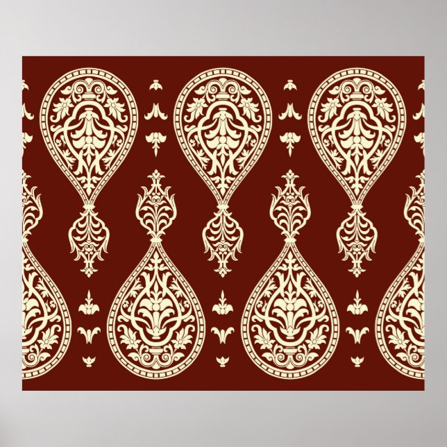 Vintage elements on a dark background poster (Front)