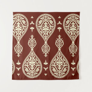 Vintage elements on a dark background tapestry