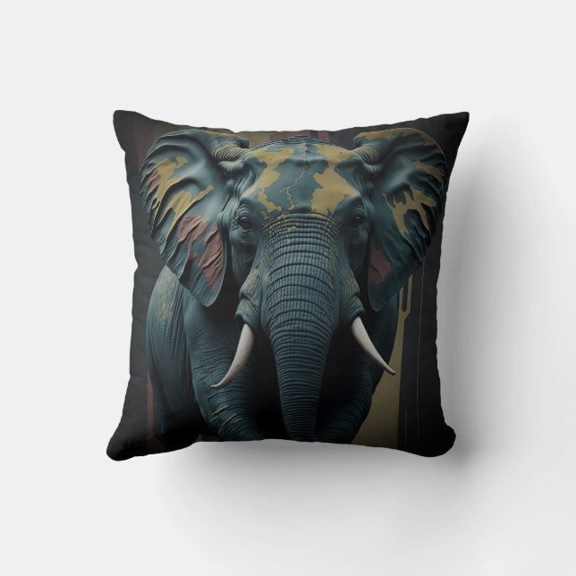 vintage elephant 4 cushion (Back)