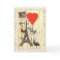 Vintage elephant and red heart balloons