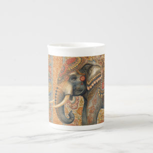 Vintage Elephant, Antique Elephant, Elephant art Bone China Mug