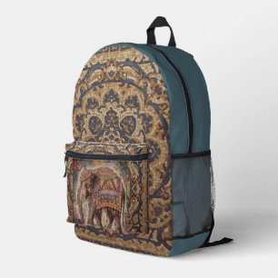 Vintage Elephant, Antique Elephant, Motif Art Prin Printed Backpack