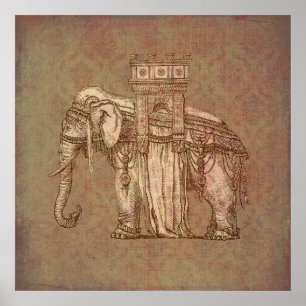Vintage Elephant Bastille Poster